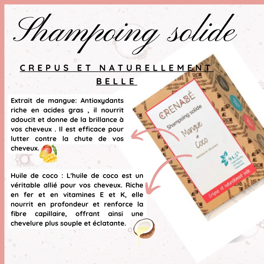 Shampoing solide Crenabé Mangue et Coco