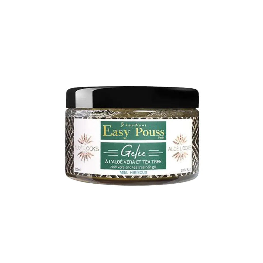 Gelée à l’aloe Vera et Tea Tree pour coiffures protectrices, hydrate sans résidus, maintien locks et tresses.